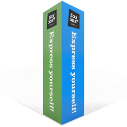 10x10 or 10x8 Pro Booth 2 - Corner Trade Show Booth with LED Backlit Tower Pillar and 2 Walls Booth Kit