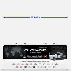 20 FT Trade Show Backlit Display Light Wall, 20'x8', Backlit Trade Show Display, 20x10 Booth Backlit Backdrop, 20x10 Backlit Display