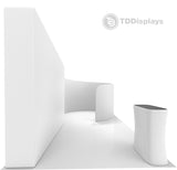 20x10 Pro Booth 21 - Unique Trade Show Booth Idea made into Reality, Demo Room Space and 3D Backdrop Wall - TDDisplays