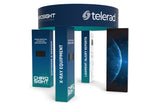 20x20 Pro Booth 12 - Backlit Trade Show Booth with 4 Tower Pillars and Circular Banner, 20 Foot Custom Trade Show Booth - TDDisplays