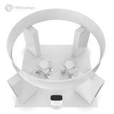 20x20 Pro Booth 15 - Tension Fabric Display Booth, Four Towers and 20 Foot Circular Banner, Rapid Self - Build, 20x20 Booth Idea for Demo Space Trade Show Booth - TDDisplays