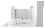 20x20 Pro Booth 5 - Tension Fabric Trade Show Booth 10 Feet Tall Walls and 12 Feet High Pillars Space for Tables and Chairs - TDDisplays