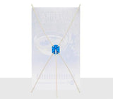 100-pack Mini-X Countertop X Banner Stands with Prints - TDDisplays