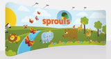 20 foot Curved EZ-Zip Fabric Display - TDDisplays