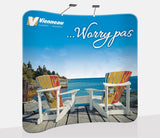 8 foot Curved EZ-Zip Fabric Display - TDDisplays