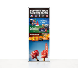 100-pack Mini-X Countertop X Banner Stands with Prints