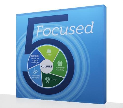 Super-tall 10 ft wide x 10 ft high fabric popup display