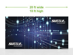 Super-tall 15 ft wide x 10 ft high fabric popup display
