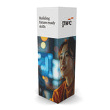 10 ft Trade Show Display Backlit Tower, 3ft x 3ft x 10ft, Square Trade Show Tower, 360 Backlit Tower - TDDisplays