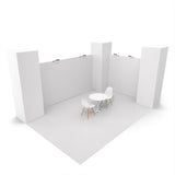10 ft Trade Show Display Backlit Tower, 3ft x 3ft x 10ft, Square Trade Show Tower, 360 Backlit Tower - TDDisplays