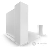 10x10 or 10x8 Pro Booth 2 - Corner Trade Show Booth with LED Backlit Tower Pillar and 2 Walls Booth Kit - TDDisplays