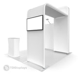 10x10 Pro - Package A - Arch Tower Backdrop Booth Kit, Archway Mount Monitor, Trade Show Booth Ideas, 10 foot Booth Kit - TDDisplays