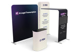10x8 Pro - Package M - Pro Booth Package for Inline Booth Space, Modular Expandable, Arch Archway Tower Backdrop, Exhibit Booth Kit - TDDisplays