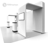 10x8 Pro - Package M - Pro Booth Package for Inline Booth Space, Modular Expandable, Arch Archway Tower Backdrop, Exhibit Booth Kit - TDDisplays