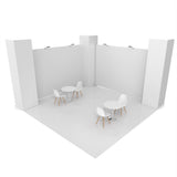 12ft Trade Show Display Backlit Tower, 3ft x 3ft x 12ft, Square Trade Show Tower, 360 Backlit Tower - TDDisplays