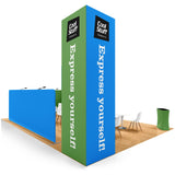 14ft Trade Show Display Tower, 4ft x 4ft x 14ft, Extra Large Banner Stand Display Tower by TDDisplays - TDDisplays