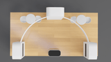 20x10 Pro Booth 16X - Luminous 14 Ft Tower and Half Ring Circular Banner Modular Display, Semi - Circle Round Banner, 14 Foot High Exhibition Booth - TDDisplays