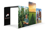 20x10 Pro Booth 17 - Arch and Modular Backdrop Standard Booth Package, Tension Fabric Popup, Monitor Mounts, 20 Foot Exhibition Kit - TDDisplays