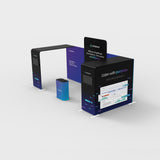 20x10 Pro Booth 17X - Enclosed Arch and Modular Backdrop Standard Booth Package, Alcove Storage, Monitor Mounts, 20 Ft Trade Show Booth Kit - TDDisplays