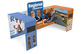 20x10 Pro Booth 17X - Enclosed Arch and Modular Backdrop Standard Booth Package, Alcove Storage, Monitor Mounts, 20 Ft Trade Show Booth Kit - TDDisplays