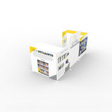 20x10 Pro Booth 17X - Enclosed Arch and Modular Backdrop Standard Booth Package, Alcove Storage, Monitor Mounts, 20 Ft Trade Show Booth Kit - TDDisplays