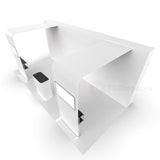 20x10 Pro Booth 18 - Inline Arches LED Backlit Standard Booth with 2 Arches, Double - sided 20 Foot LED Backlit Wall, Tension Fabric Backlit Trade Show Display - TDDisplays