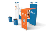 20x10 Pro - Package B - Tower Arch Back Wall Backdrop, Archway and Pillar, 20 Ft Backdrop, Dual Archway Booth, Pro Trade Show Booth Kit - TDDisplays