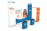 20x10 Pro - Package B - Tower Arch Back Wall Backdrop, Archway and Pillar, 20 Ft Backdrop, Dual Archway Booth, Pro Trade Show Booth Kit - TDDisplays
