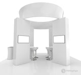 20x20 Pro Booth 12 - Backlit Trade Show Booth with 4 Towers and Circular Banner, 20 Foot Custom Trade Show Booth - TDDisplays