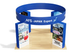 20x20 Pro Booth 15 - Tension Fabric Display Booth, Four Towers and 20 Foot Circular Banner, Rapid Self - Build, 20x20 Booth Idea for Demo Space Trade Show Booth - TDDisplays