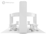 20x20 Pro Booth 16 - Luminous 14 Ft Tower and Half Ring Circular Banner Modular Display, Semi - Circle Round Banner, 14 Foot High Exhibition Booth - TDDisplays