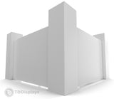 20x20 Pro Booth 5 - Tension Fabric Trade Show Booth 10 Feet Tall Walls and 12 Feet High Pillars Space for Tables and Chairs - TDDisplays