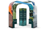 20x20 Pro Booth 7 - Exhibit Display 13 Feet High Arches, Luminous 10 Feet Tall Tower, Custom Printed, Podium Counterss - TDDisplays