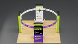 20x20 Pro - Package E - 4 Towers Circular Ring Banner, Demo Area, Product Showcase Space, Trade Show Booth Kit for Islands Peninsula - TDDisplays
