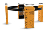 20x20 Pro - Package E - 4 Towers Circular Ring Banner, Demo Area, Product Showcase Space, Trade Show Booth Kit for Islands Peninsula - TDDisplays