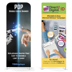 20x20 Pro Booth 15 - Tension Fabric Display Booth, Four Towers and 20 Foot Circular Banner, Rapid Self-Build, 20x20 Booth Idea for Demo Space Trade Show Booth