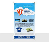 100-pack Mini-X Countertop X Banner Stands with Prints - TDDisplays