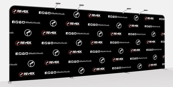 Zips Display 20 foot Straight EZ-Zip Fabric Display – TDDisplays