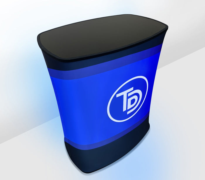LED Backlit Large Trade Show Counter – TDDisplays